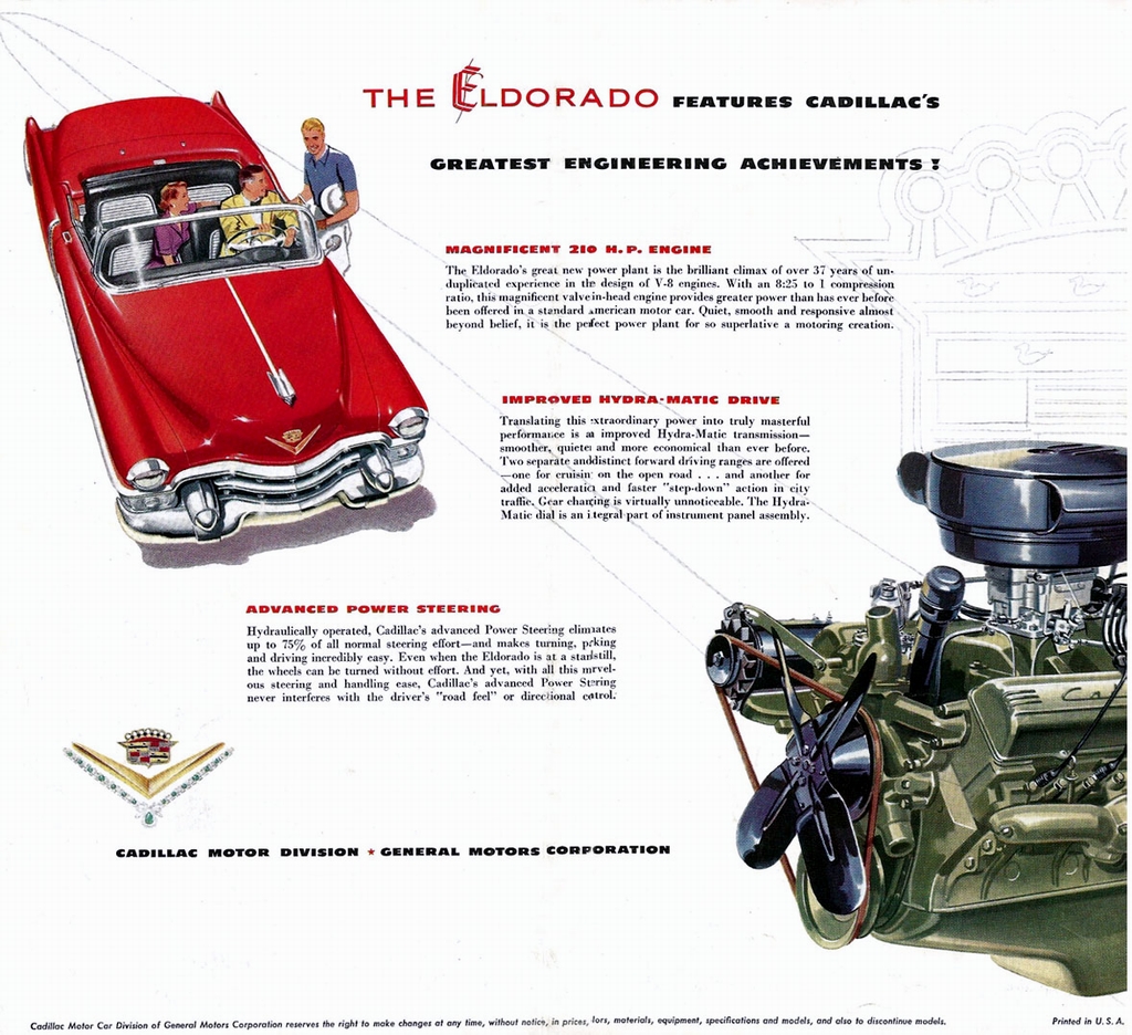 1953 Cadillac Eldorado Folder Page 3